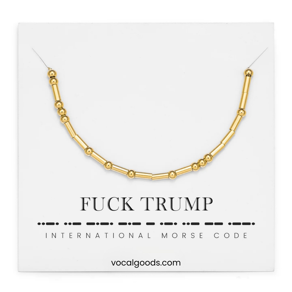 Fuck Trump - Morse Code Bracelet